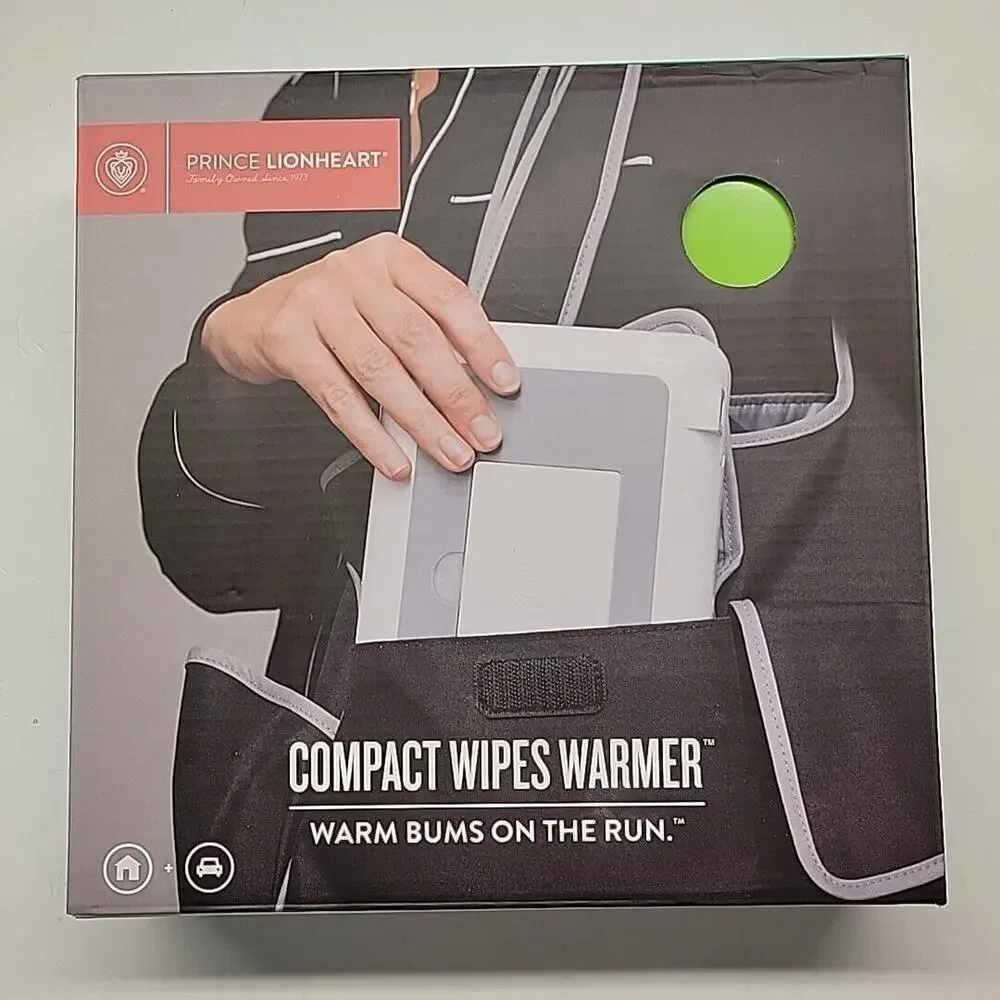 Prince Lionheart Compact Travel Anti-Microbial Wipes Warmer w/2 Adapters Green